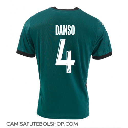 Camisa de time de futebol RC Lens Kevin Danso #4 Replicas 2º Equipamento 2024-25 Manga Curta